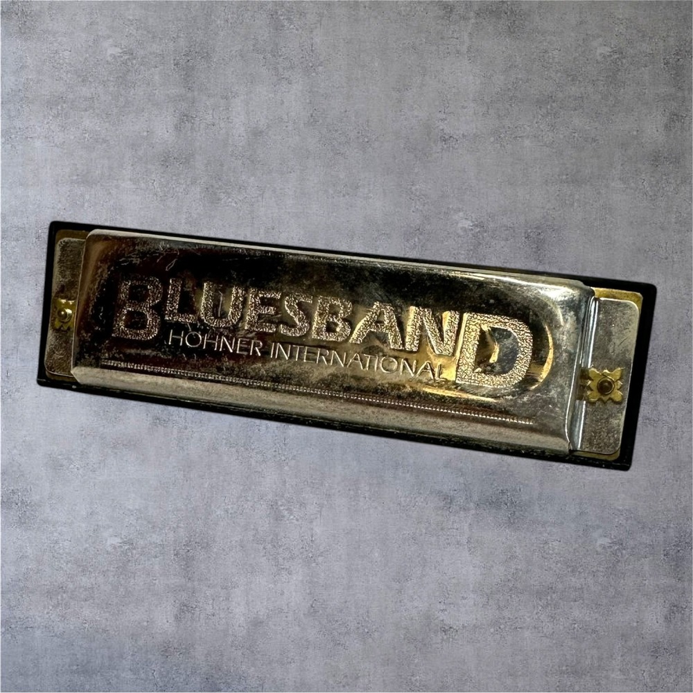 Hohner Bluesband Harmonica International 10 Hole Key of C Silver Black
